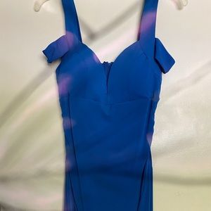Royal Blue dress with slit